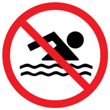 No Swimming Sign