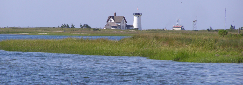 A photograph of a lighthouse in Chatham.